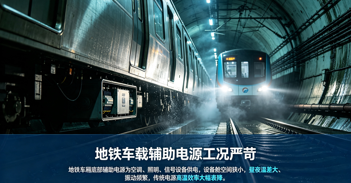 地铁车载辅助电源：CISSOID CMT-PLA 风冷 SiC 无液冷辅助变流方案
